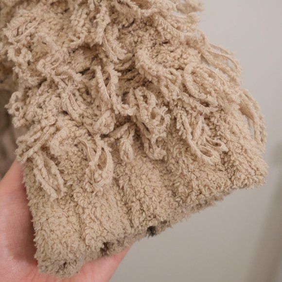 Shaggy Knit Cardigan - sand beige - Picture 4 of 7